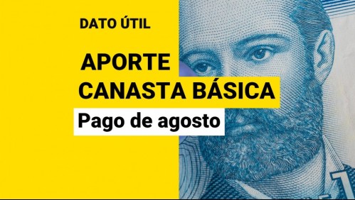 Aporte Canasta Básica de agosto: Revisa cuándo sabrás si te corresponde