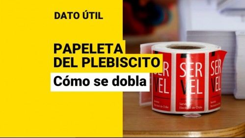 Plebiscito 2022: ¿Cómo tengo que doblar la papeleta del voto?