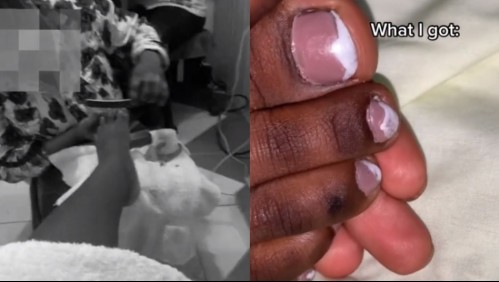 Fue a un salón de belleza por una pedicura francesa y el resultado la dejó realmente horrorizada