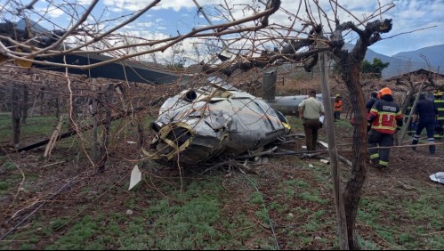 Fallece piloto tras caída de helicóptero en comuna de San Esteban