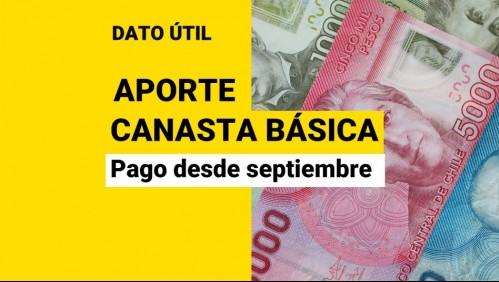 Cambios en el Aporte Canasta Básica: Conoce quiénes recibirán el pago desde septiembre