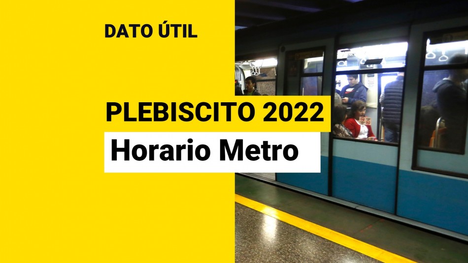 Metro de Santiago durante Plebiscito: ¿Cuál será el horario?