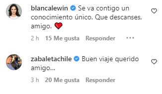 Comentarios de Blanca Lewin y Jorge Zabaleta