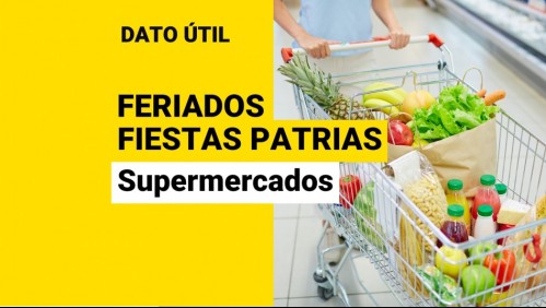 Feriados de Fiestas Patrias: Estos días no abrirán los supermercados