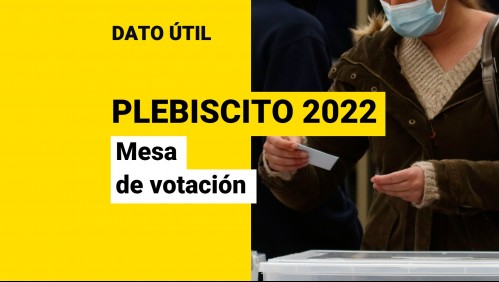 Plebiscito de Salida 2022: Así puedes revisar cuál es tu mesa de votación para el domingo