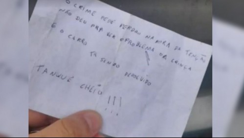 'El crimen pide perdón': Delincuente devuelve auto robado tras encontrar silla para niño discapacitado