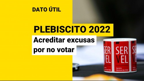 Plebiscito de Salida: ¿Dónde puedo excusarme por estar a más de 200 kilómetros de mi local de votación?