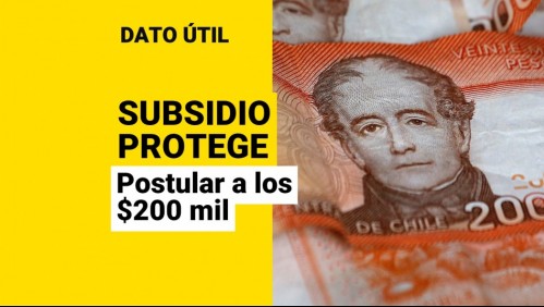 Inician solicitudes de septiembre a los $200 mil del Subsidio Protege: ¿Dónde postular y cómo hacerlo?