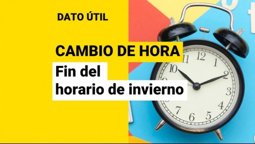 Cambio de hora: ¿Cuándo ocurrirá el fin del horario de invierno?