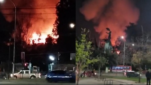 Incendio afectó a Hospital Psiquiátrico El Peral en la comuna de Puente Alto