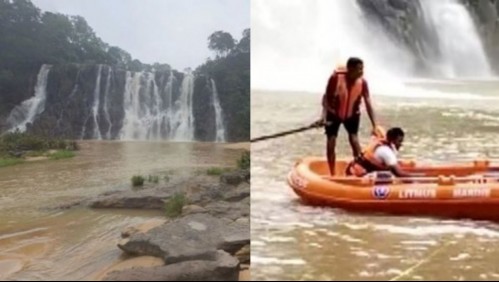 Familia que estaba de vacaciones muere al intentar sacarse una selfie a orillas de una cascada