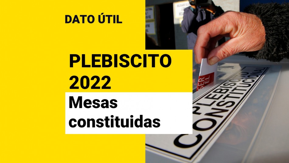 Así puedes saber si tu mesa de votación está constituida para el Plebiscito 2022 Así puedes saber si tu mesa de votación está constituida para el Plebiscito 2022