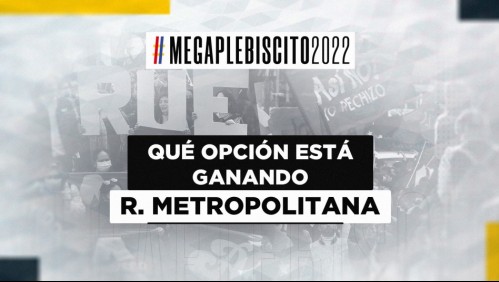 ¿Apruebo o Rechazo?: Esta es la opción que está ganando en la Región Metropolitana