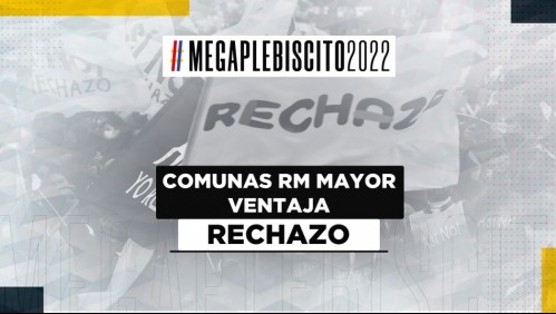 Las comunas de la RM donde está sacando mayor ventaja el Rechazo