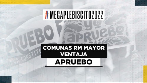 Las comunas de la Región Metropolitana en donde se impuso el Apruebo