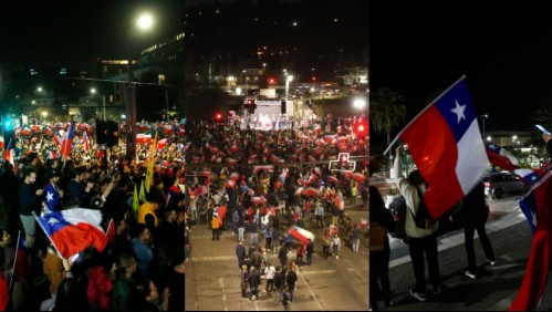 Masivas celebraciones se registran por parte de adherentes al Rechazo a lo largo del país