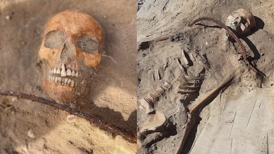 Investigadores encontraron el esqueleto de una mujer vampiro en Polonia.