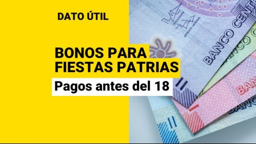 Bonos para Fiestas Patrias: ¿Qué pagos se entregan antes del 18?