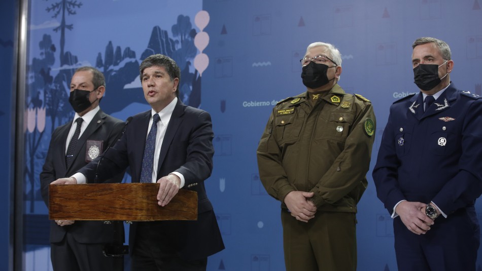 monsalve Gobierno anuncia que violencia rural en la Macrozona Sur disminuyó un 45% tras Estado de Excepción