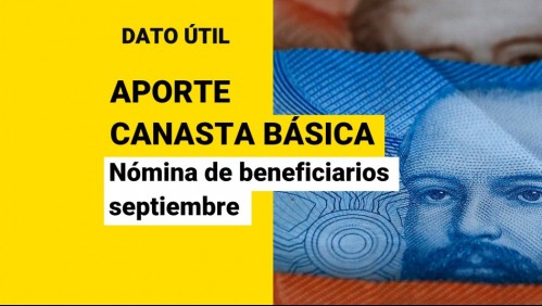 Aporte Canasta Básica: ¿Cuándo se entrega la nómina de beneficiarios de septiembre?