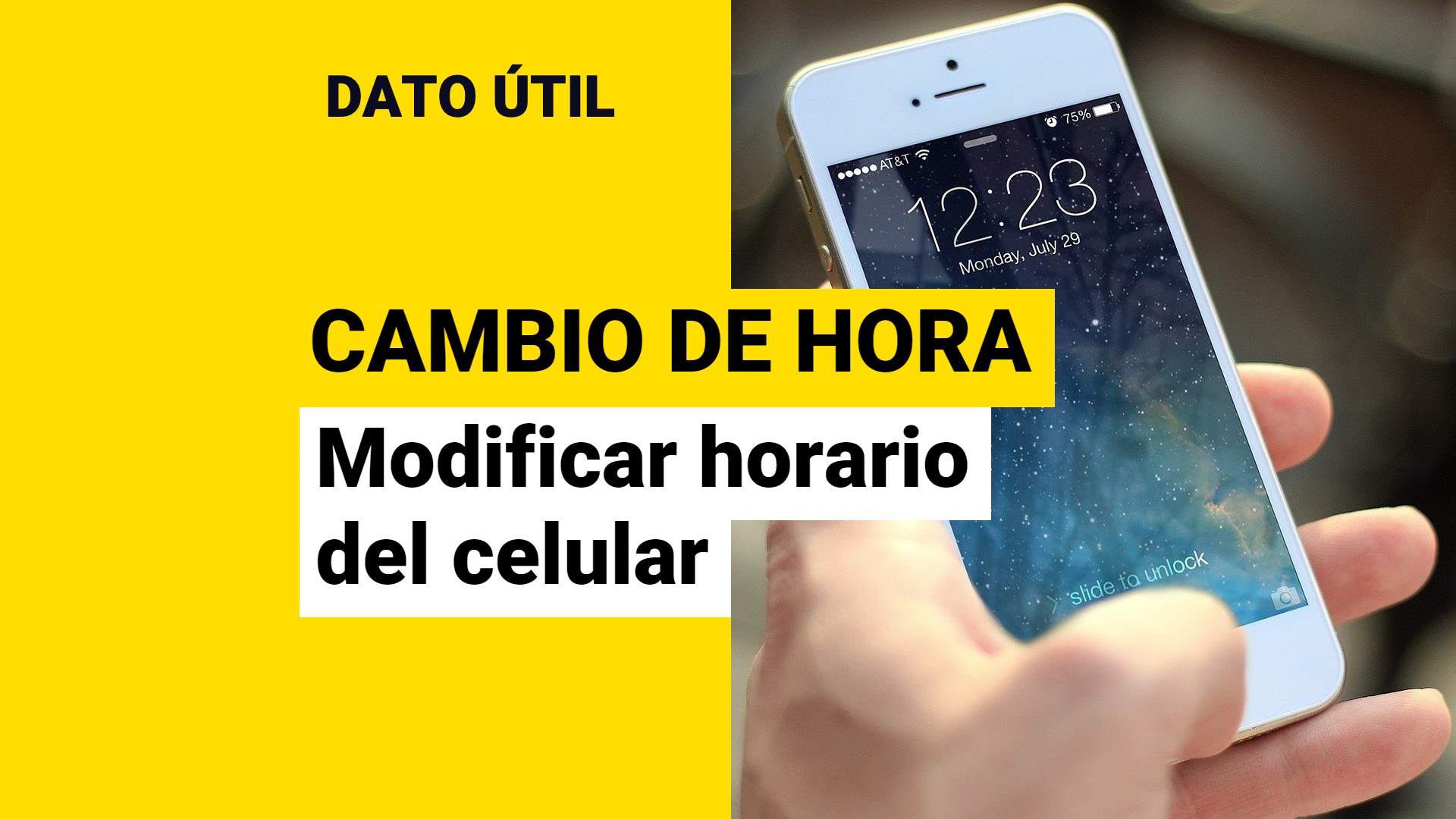 No puedo cambiar la cheap hora de mi celular