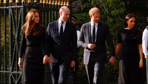 Harry y Meghan aparecen públicamente en homenaje a la reina Isabel II junto a William y Kate