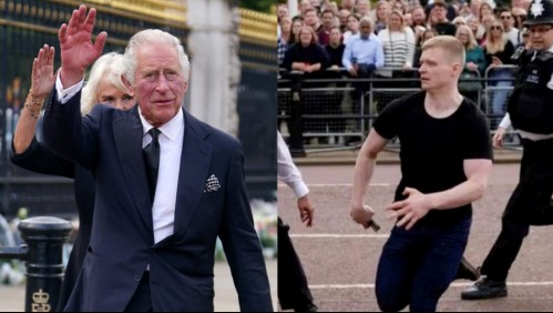 Minutos de tensión: Hombre vulneró la seguridad del Palacio de Buckingham y corrió hacia el rey Carlos III