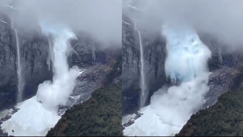 Efecto del cambio climático: Captan desprendimiento de glaciar en Parque Nacional Queulat