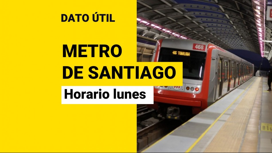 Fiestas Patrias: Revisa el horario del Metro de Santiago hoy lunes 19 de septiembre Fiestas Patrias: Revisa el horario del Metro de Santiago hoy lunes 19 de septiembre