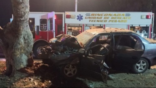 Joven de 24 años muere tras chocar su auto con un árbol en Rinconada: Estuvo dos días internada en un hospital