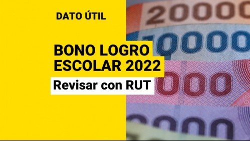 Bono Logro Escolar 2022: Revisa con tu RUT si eres beneficiario del pago