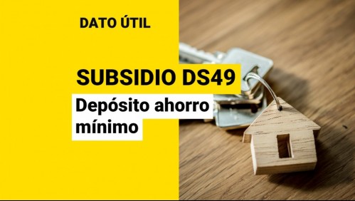 Subsidio DS49 sin crédito hipotecario: Conoce el último día para depositar el ahorro mínimo