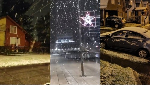 '¡Maravilloso!': Nieve sorprende a los habitantes de la ciudad de Osorno