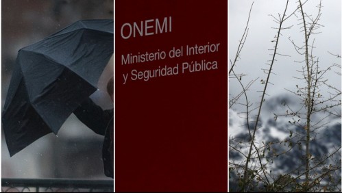 Onemi actualiza alerta temprana preventiva para dos regiones del país por evento meteorológico