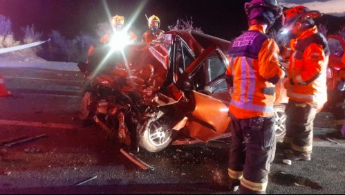 Un joven fallecido y tres personas lesionadas en violento accidente en Los Andes