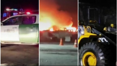 Ataque incendiario destruyó ocho maquinarias de una empresa en la región del Biobío