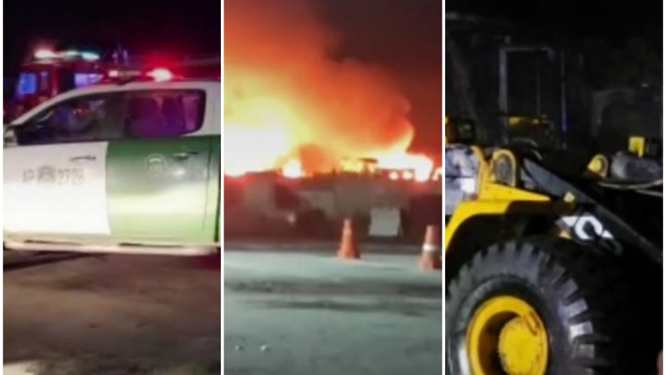 Ataque incendiario destruyó ocho maquinarias de una empresa en la región del Biobío