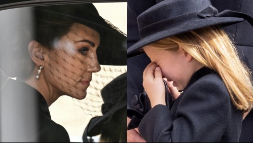 El momento en que Kate Middleton consuela a su hija Charlotte que lloraba tras el funeral de la reina Isabel II