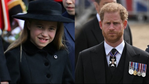 Harry le sonrió: El tierno momento de la princesa Charlotte y su tío durante el funeral de la reina Isabel II
