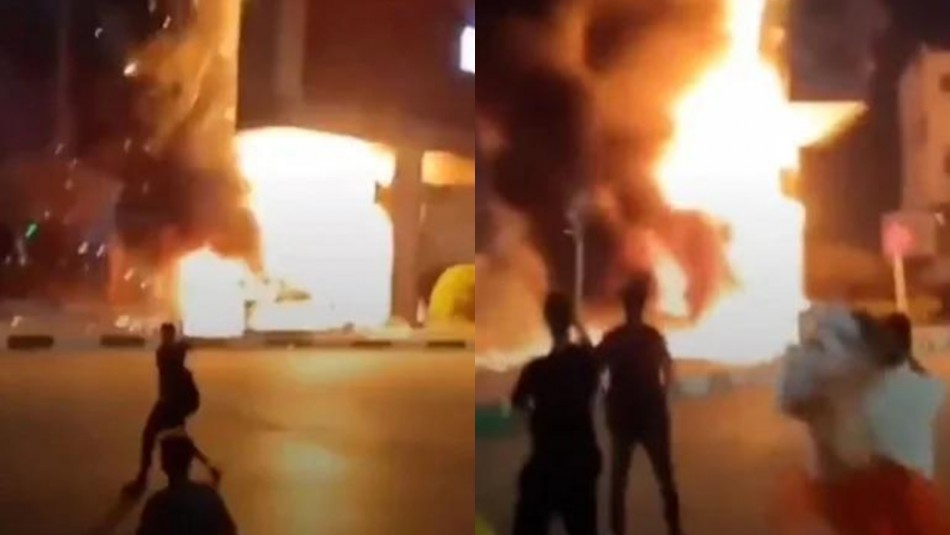 Gigantografía del líder supremo de Irán fue quemada durante las protestas por muerte de Mahsa Amini Gigantografía del líder supremo de Irán fue quemada durante las protestas por muerte de Mahsa Amini