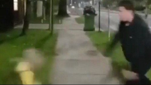 'Es un acto delictivo grave': Indignación por video de joven rompiendo un grifo en Las Condes