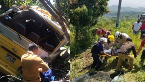 Tragedia en Honduras: Al menos dos muertos y 18 heridos luego de que bus cayera a un abismo