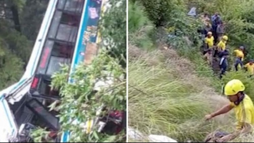 Trágico matrimonio: Al menos 31 invitados mueren luego que un bus cayera a un precipicio