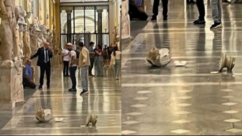 Le negaron una reunión con el Papa y destruyó dos estatuas del Vaticano