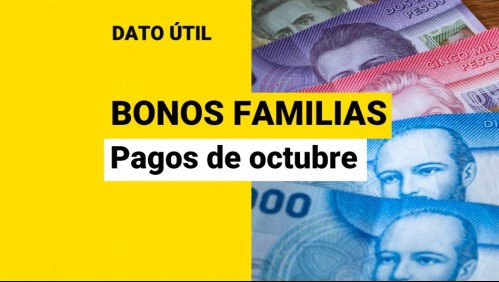 Bonos para la familia: ¿Qué pagos se entregan en octubre?
