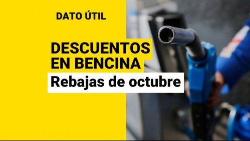 Descuentos de hasta $200 por litro de bencina: ¿Qué rebajas hay en octubre?