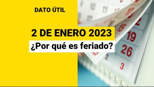 El 2023 comienza con un fin de semana largo: ¿Por qué es feriado el 2 de enero?