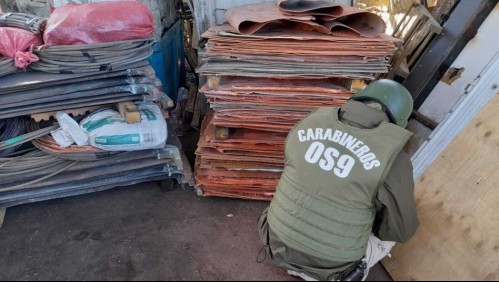 Carabineros recupera 3.500 kilos de cátodos de cobre robados en Antofagasta: Confirman un detenido