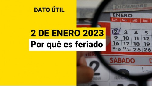 Habrá fin de semana largo: ¿Por qué el 2 de enero de 2023 es feriado?