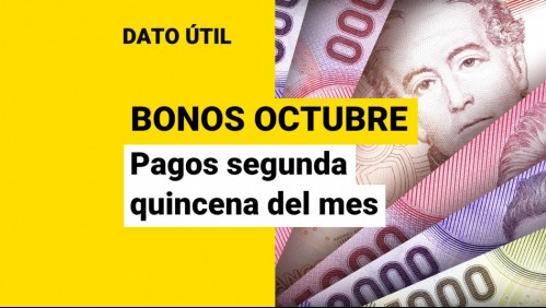 Bonos de octubre: ¿Qué pagos se entregan la segunda quincena del mes?